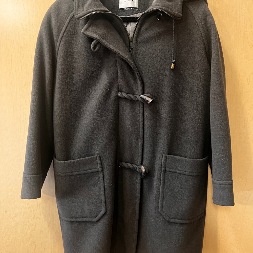 Macintosh Taupe Hooded Coat - Picture 11 of 12